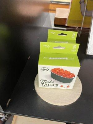 Cute maki tacks in gift store