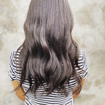 Wavy blow out on natural hair