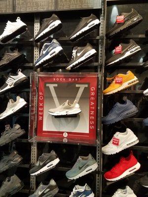 Lots of different selections of sneakers at Footlocker.