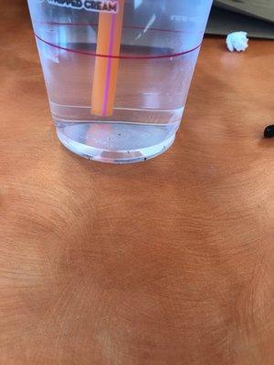 Can someone please explain to me what is in my water at Dunkin' Donuts!? I'm am over this place.