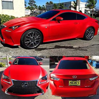 We Plastidipped this beautiful Lexus in satin red