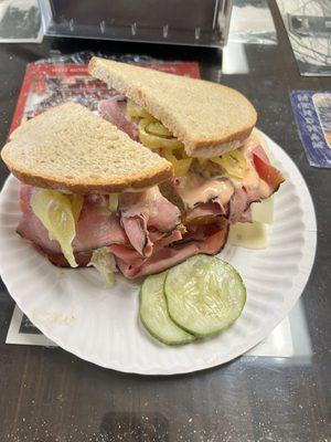 Roast Beef Sloppy Joe Sandwich