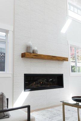 15' fireplace wall