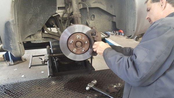 Quality brake service - lifetime warranty on brake pads or shoes.