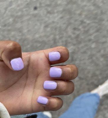 Purple gel nails