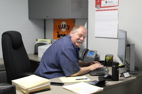 Russell Will Jr hard at work in our SF location.