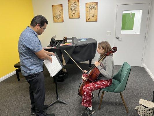 Cello lesson