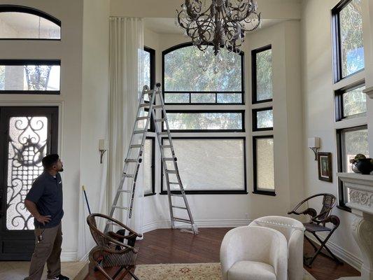 Installation of Roller Shades for Customer in Granada Hills