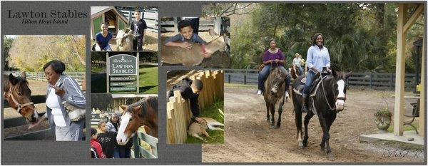 Mom feeding the horses @ Lawton Stables was a fun memory!