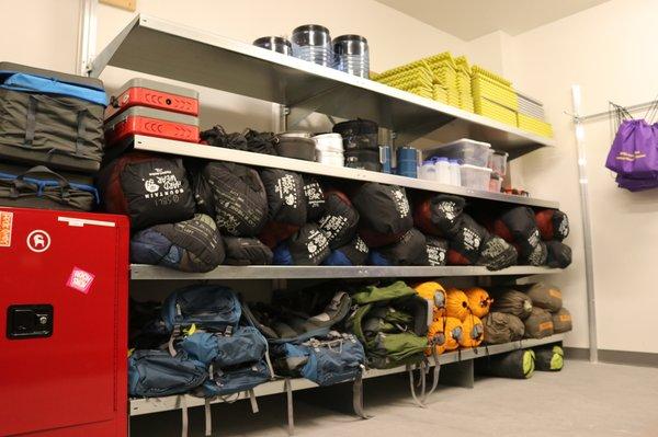 Our Outdoor Resource Center features equipment like sleeping bags, jackets, and more! Great for exploring the great outdoors!