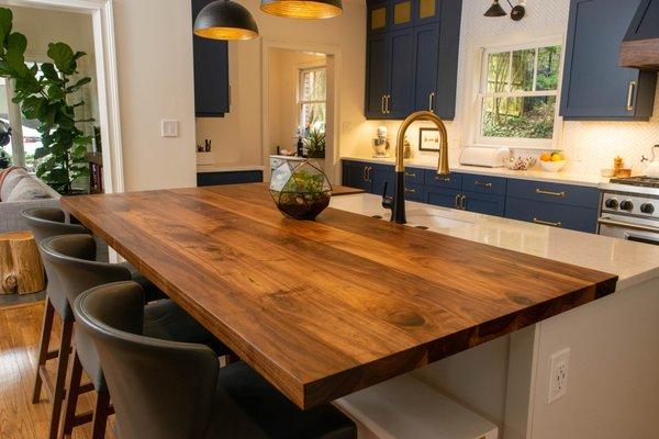 Natural finish Walnut countertop