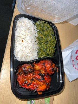 Chicken Tikka Masala Lunch Box with Saag