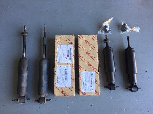 Toyota T100 truck front shocks replacement.