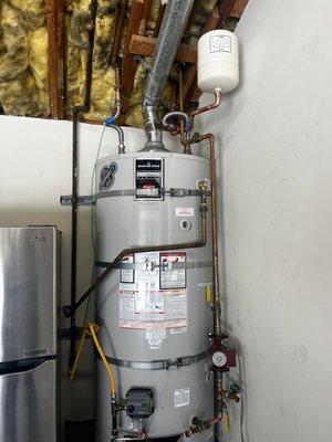 New 100 gallon water heater