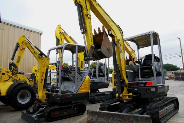 Excavators and Backhoes for rent or sale