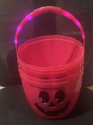 T-Mobile Tuesday giveaway item, a battery operated lighted jack-o-lantern trick-or-treat bucket.