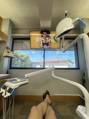 POV on the dental chair