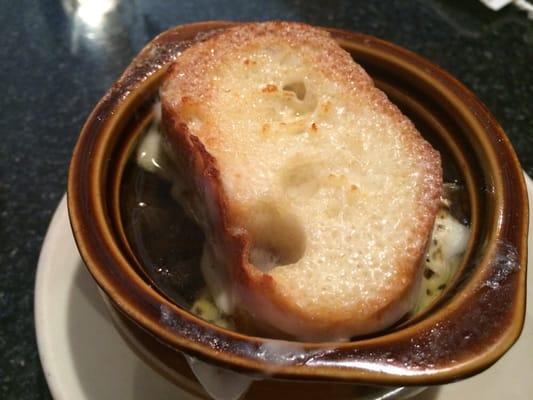 The French onion soup was a level above with the toasted bread and cheese atop!a flavor explosion!