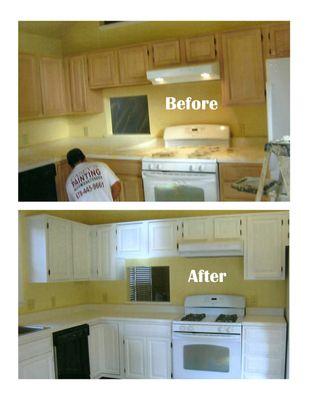 Cabinet painting - we cover all surfaces for all interior jobs