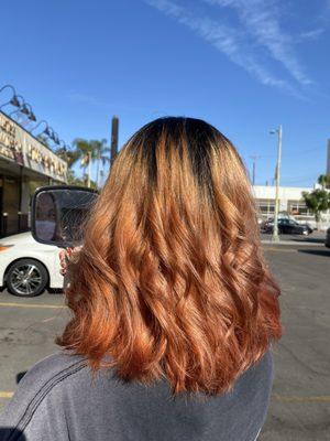 Final product of first cut and color