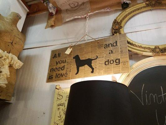 All you need is love & a dog... how true.