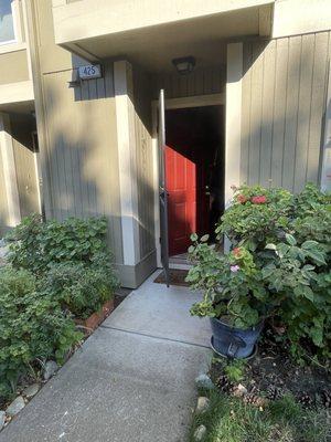 Front door garden reading area