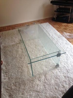 UV Bonded glass coffee table made out of Low Iron Glass ...