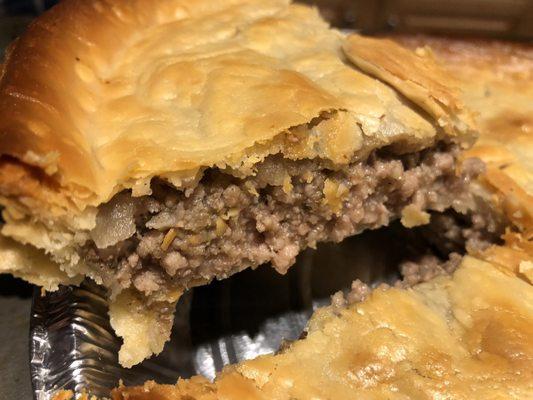 This pork pie is amazing!!!!!! We're getting another soon! Buttery crust and delicious pork filling