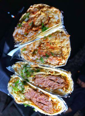 Beef steak & chicken wrap