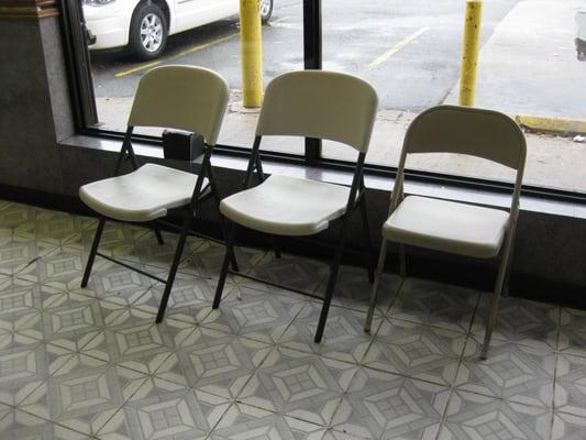 chairs inside the carryout side of the store