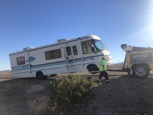 My rig getting towed to the shop