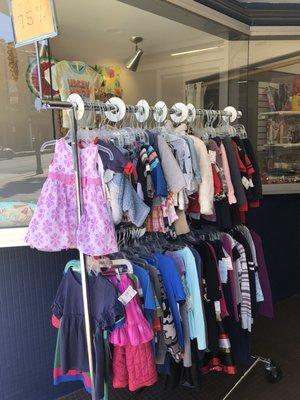 75% off rack outside. Items as low as .50!