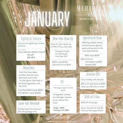 January promotions are sure to help you look and feel your best in 2025!