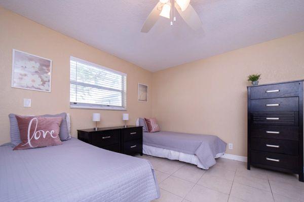 Rehab facility bedrooms