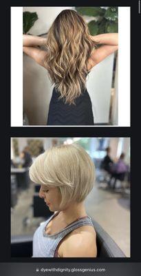 Balayage
Honey caramel balayage
Bob
Blonde