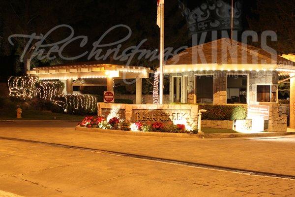 HOA Community Guard Shack lit up for the holidays