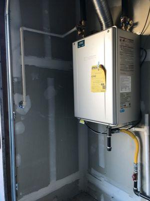 The tankless installed