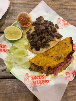 Shredded pork & carne asada