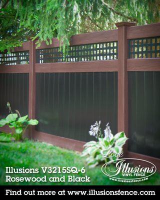 If You Need a Fence, Illusions Rosewood and Black Vinyl Privacy Fence is the Fence You Want #vinylfence #vinylfencing #vinylfences #fence