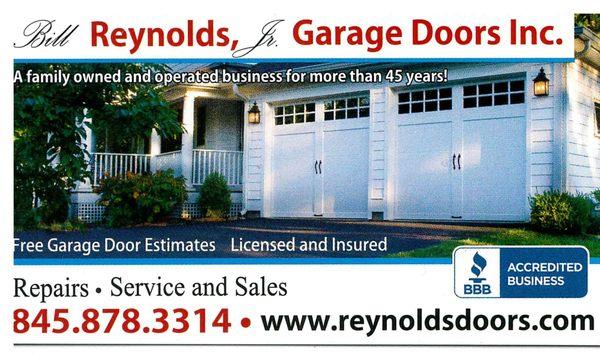 Bill Reynolds Jr. Garage Doors, Inc