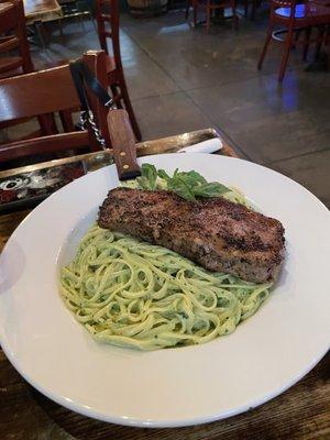 Pesto and Sirloin