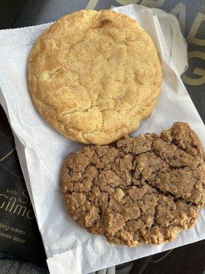 Snickerdoodle (my fav!) & Oatmeal, walnut, raisin ~ Yumm!