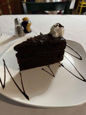 Chocolate cake.  Can't go wrong with that dessert.....