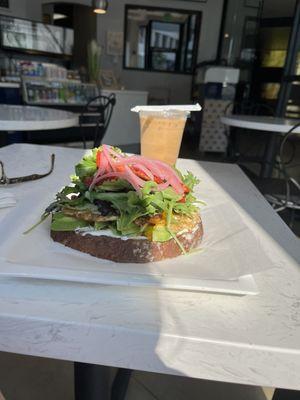 Avocado Toast and Hazelnut Latte