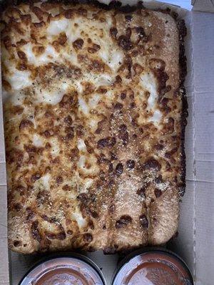 Overcooked cheese bread