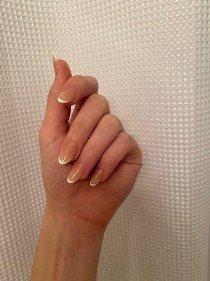 Classic super thin trendy French tip