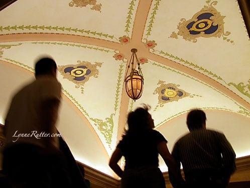 Ornamental ceiling  by Lynne Rutter in the Paris Casino Resort, Las Vegas. photo by Marcia Steurmer