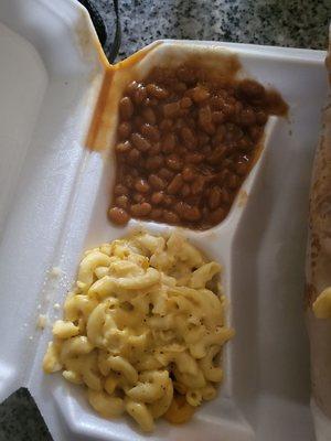 Macaroni and baked beans