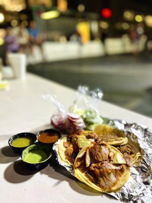 Al Pastor Tacos & Chorizo Tacos