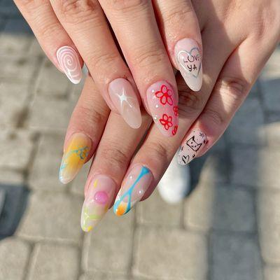 Apres Gelx with Nail Art